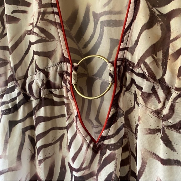 BECCA By Rebecca Virtue Beach Pool Resort Swim Zebra Tunic Cover Up SZ XS/S - Picture 10 of 10